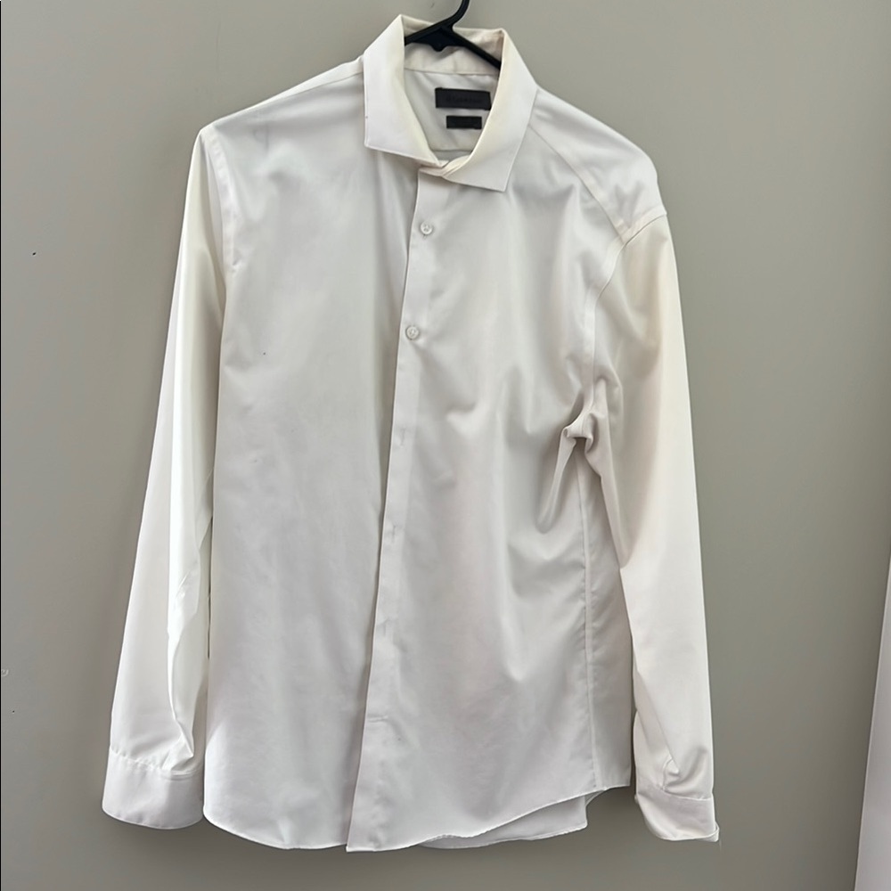 Calvin Klein White Dress Shirt Modern Fit